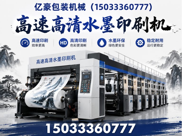 肃宁县全自动高速水墨印刷机展示图